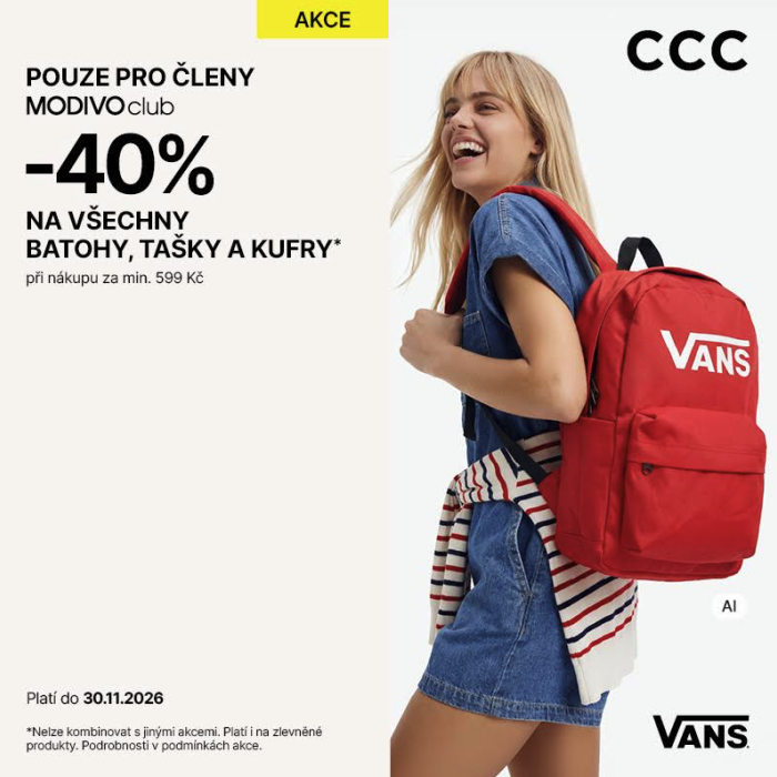 Nová sezóna, nový styl a 40 % sleva na všechny batohy, tašky a kufry s MODIVOclub!